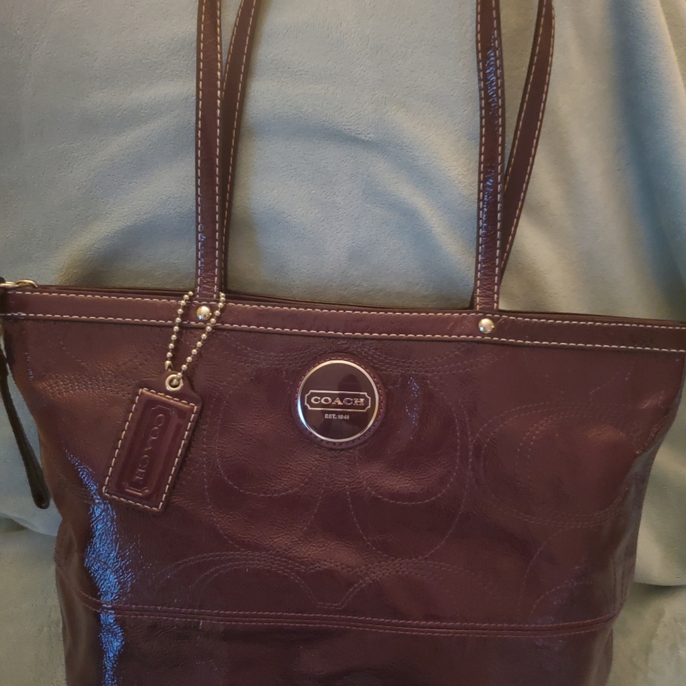 Purple Coach purse